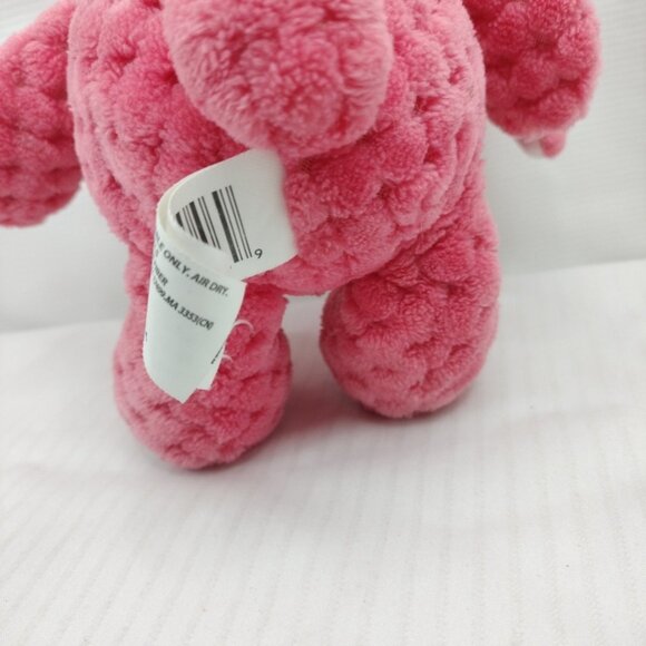 10" Kellytoy PINK Quilted Chenille BUNNY Rabbit Plush with Plaid Ears & Bow tie - Picture 10 of 13